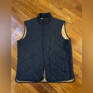 Jcrew Mens navy blue thin quilted puffer vest size Medium